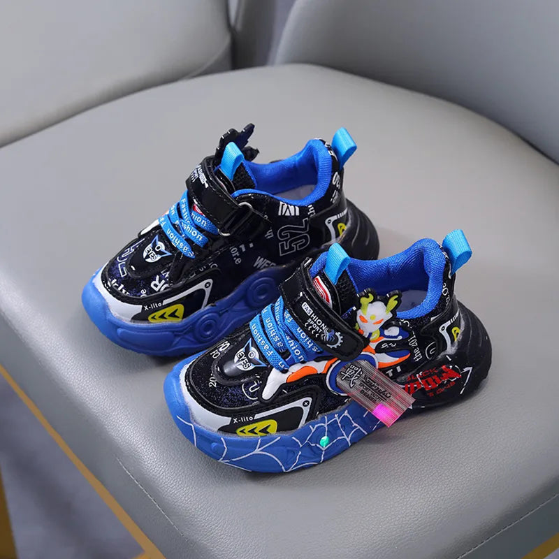 Superhero Glow: Modern LED-Lit Kids Shoes for Style-Savvy Young Heroes