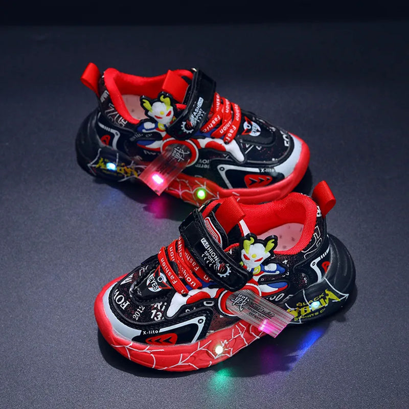 Superhero Glow: Modern LED-Lit Kids Shoes for Style-Savvy Young Heroes