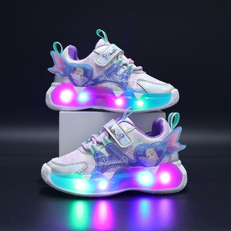 LED Sport Shoes Inspired by Elsa for Kids!