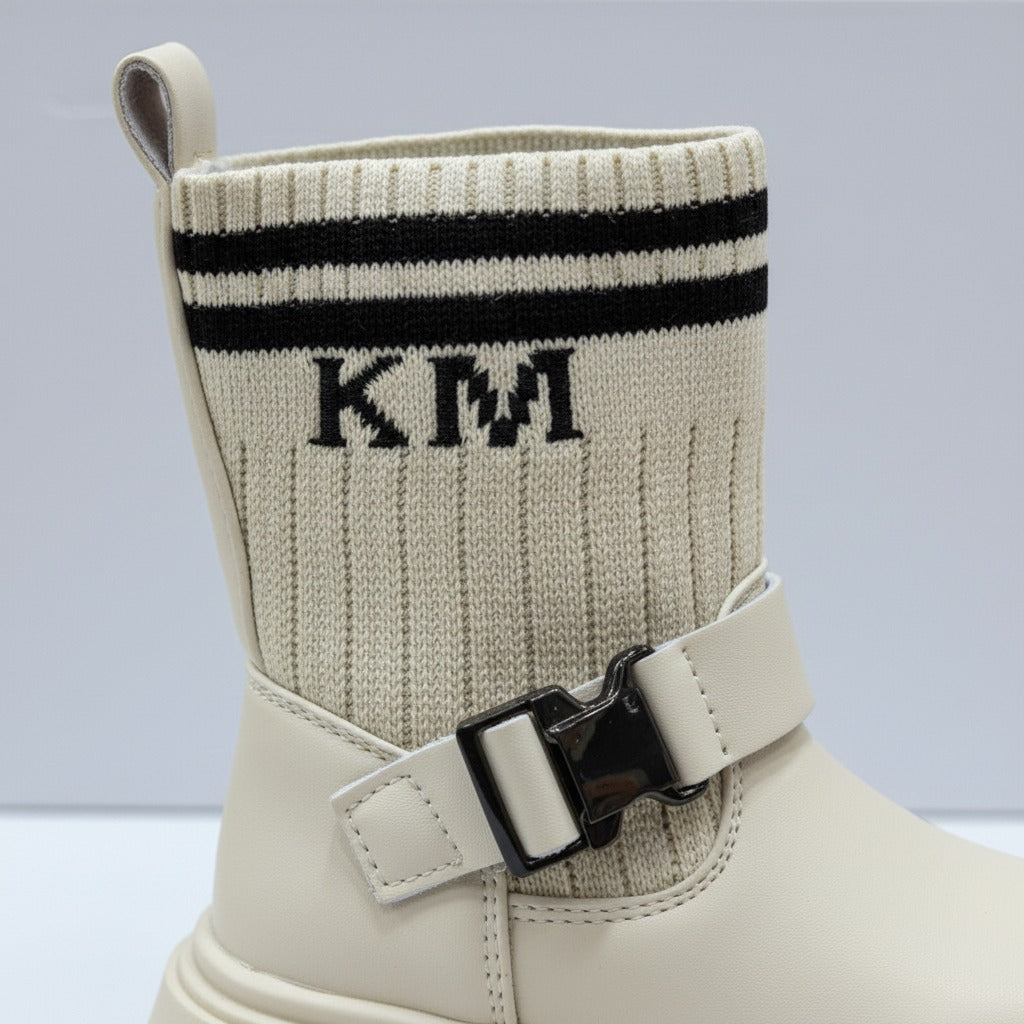 Girls knit-cuff buckle boots — Product image: 