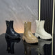 « Bottes d'hiver tendance pour enfants – Bottes chaudes en cuir antidérapantes avec semelle épaisse pour filles »