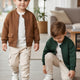 Stylish Baby Boy Suede Jacket & Cargo Pants Set – Cozy & Trendy Outfit for All Seasons