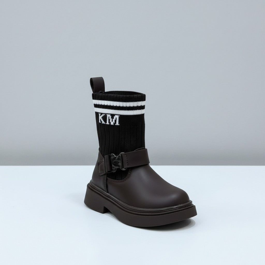 Girls knit-cuff buckle boots — Product image: 