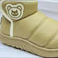 Girls' Plush-Lined Quilted Winter Ankle Boots with Bear Patch — Product image: 