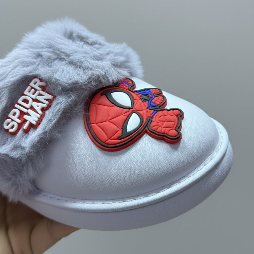 Boys' Spider-Man Plush-Lined Slip-On Slippers — Product image: 