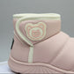 Girls' Plush-Lined Quilted Winter Ankle Boots with Bear Patch — Product image: 