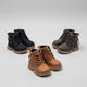 boys'  Boots with Side Zipper – Black , dark brown and kahki  | Durable Winter Footwear