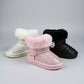 Girls' Glitter Faux-Fur Ankle Boots — Product image: 