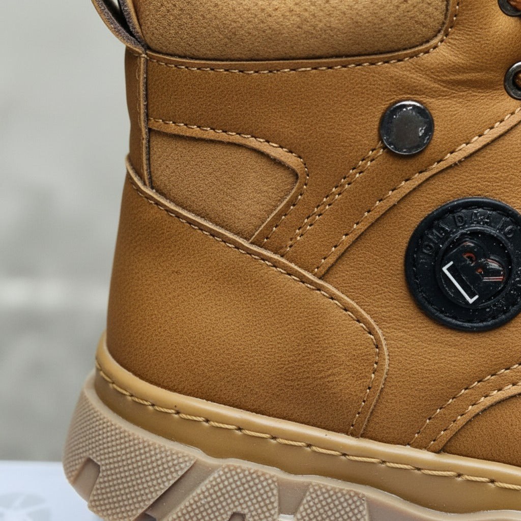 Girls' Plush-Lined Lace-Up Ankle Boots — Product image: 