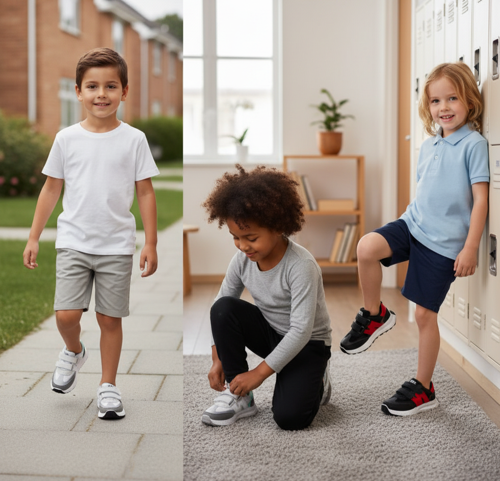 Fashionable children's sneakers made of high-quality materials - comfortable and lightweight for walking and playing