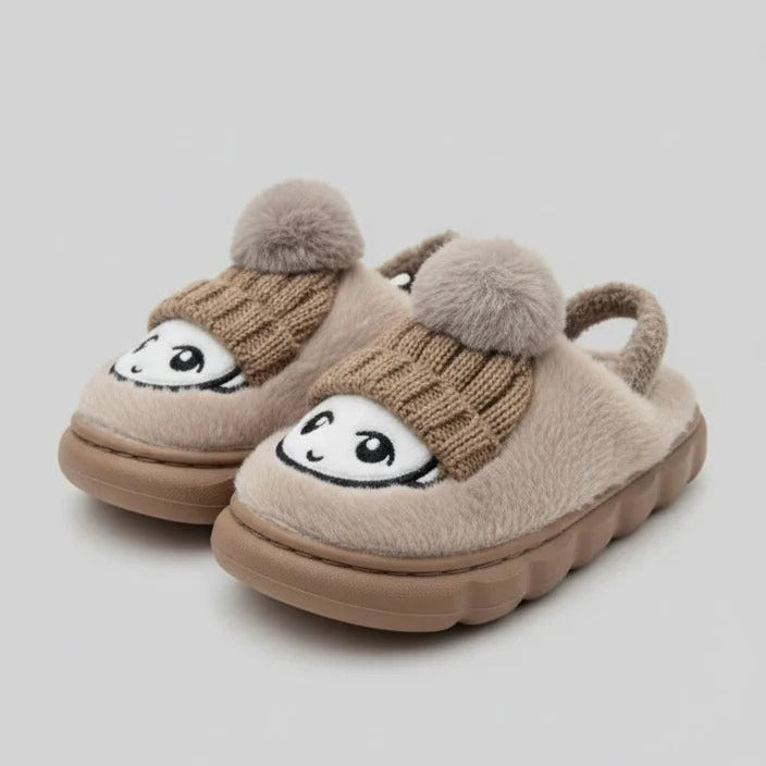 "Chaussons d'hiver chauds à motifs de dessins animés pour enfants - Confort et plaisir à chaque pas !"