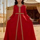 Caftan élégant pour filles – Robe traditionnelle pour l'Aïd et les occasions spéciales