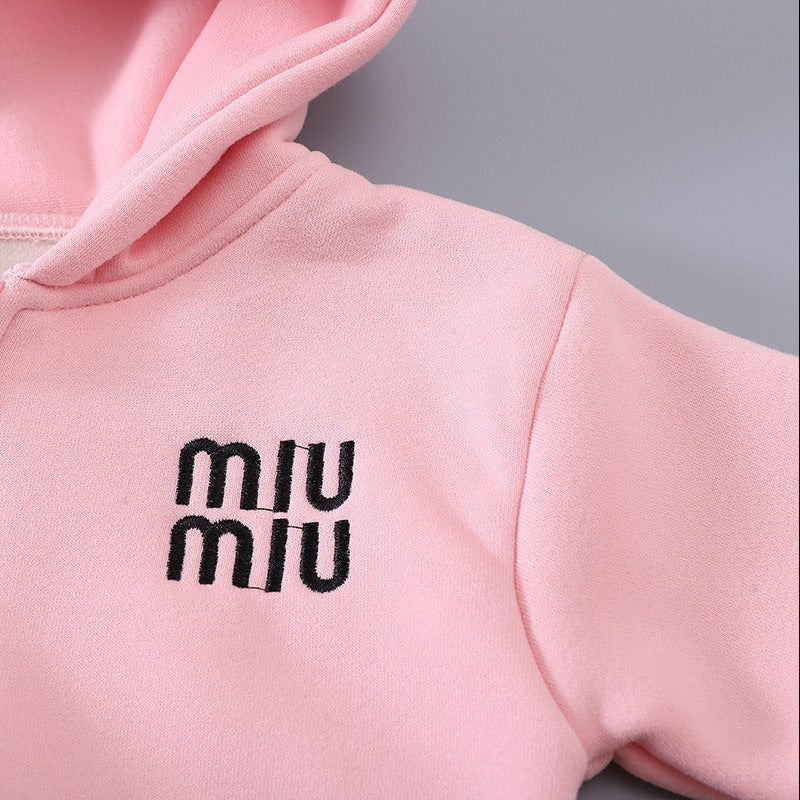 Cozy 3-Piece Unisex Hooded Set – Warm Vest, Sweatshirt & Jogger Pants