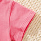Tenue d'été 3 pièces Disney Stitch pour fille : ensemble haut court, débardeur et short pour s'amuser en plein air et se détendre.