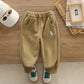 Children's winter hooded sweatshirt suit new style boy baby winter clothing plus velvet thickened vest three-piece set