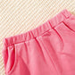 Tenue d'été 3 pièces Disney Stitch pour fille : ensemble haut court, débardeur et short pour s'amuser en plein air et se détendre.