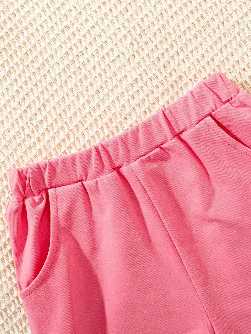 Tenue d'été 3 pièces Disney Stitch pour fille : ensemble haut court, débardeur et short pour s'amuser en plein air et se détendre.