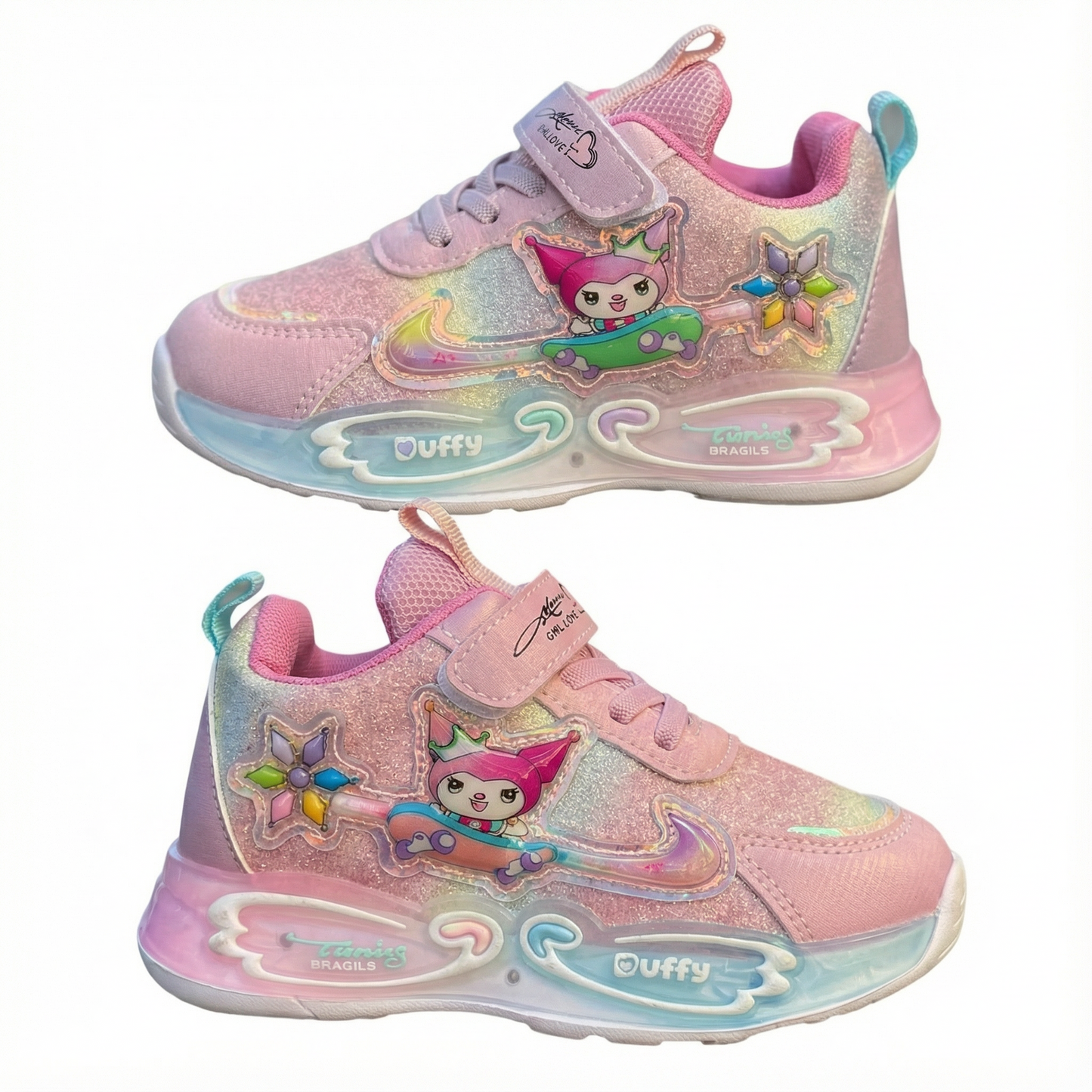 Baskets LED magiques DuffyGlow pour filles