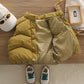 Children's winter hooded sweatshirt suit new style boy baby winter clothing plus velvet thickened vest three-piece set