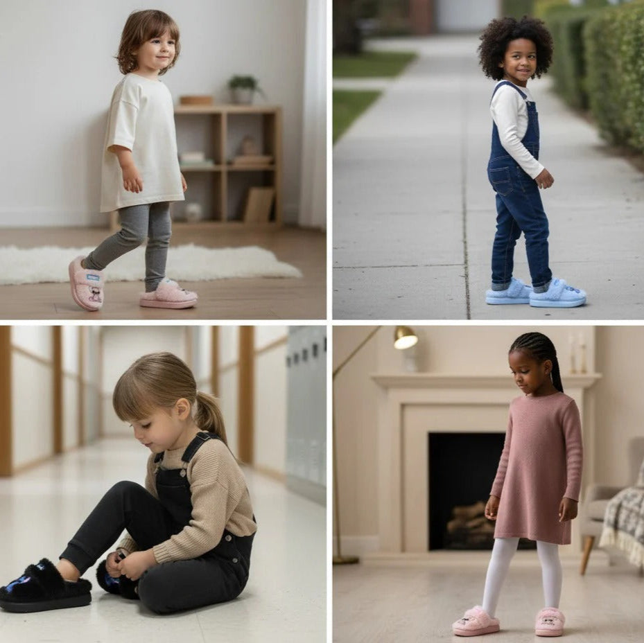 Chaussons à points pelucheux : la sécurité douillette pour les enfants