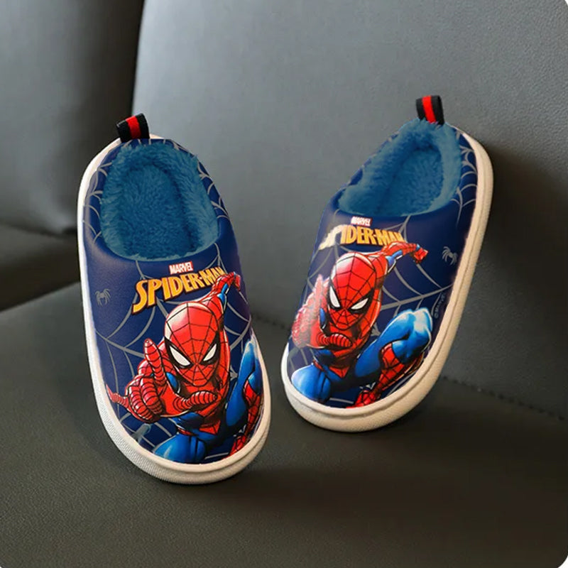 Spider Superhero Waterproof Kids' Comfy & Warm Slippers: Trendy Style for Little Heroes!"