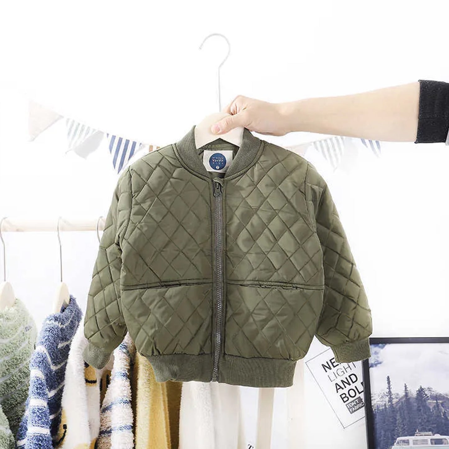 Bomber matelassé : Veste d'extérieur enfant pour garçons et filles