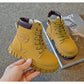 Ultimate Comfort and Durability: Khaki Kids' Low Tube Zipper Boots for Boys and Girls