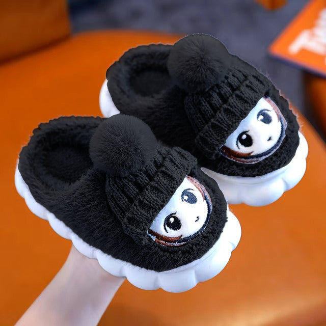 "Warm Cartoon Winter Slippers for Kids - Comfort and Fun in Every Step!"