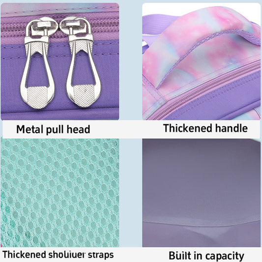 3-in-1 Trolley School Bag Set — Two-Wheeled Base | Backpack + Lunch Bag + Pencil Case