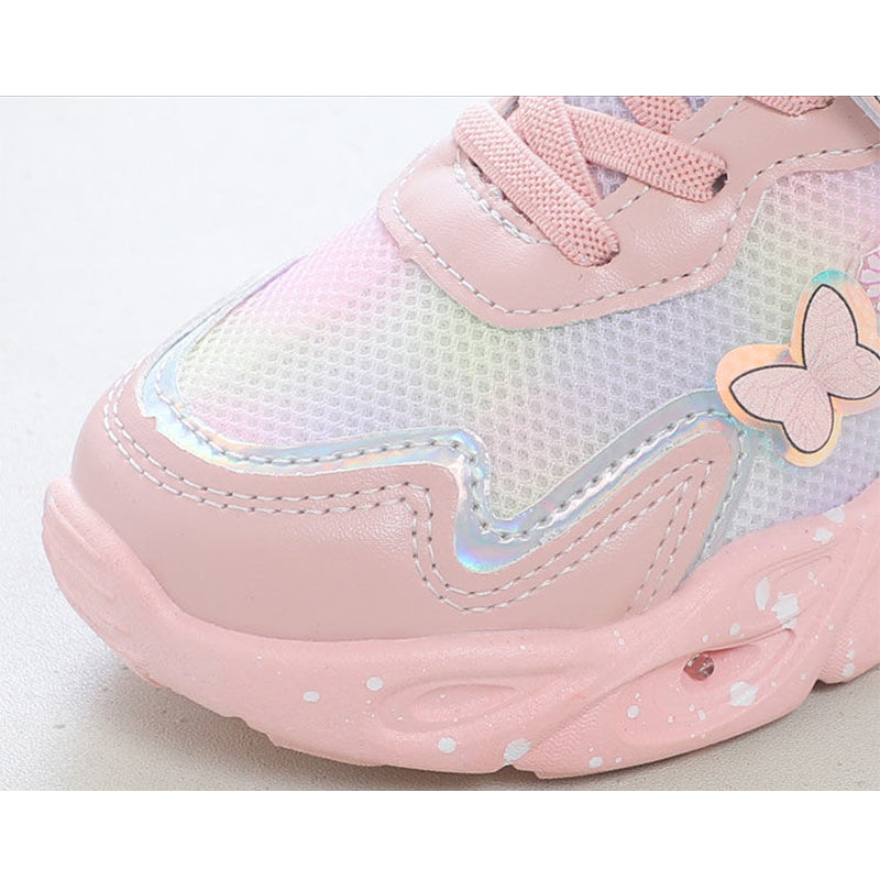 Chaussures de sport respirantes et décontractées avec éclairage LED pour filles, nouvelle collection 2022