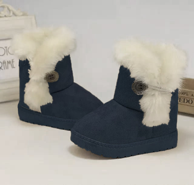 Mignonnes et confortables : bottes à fermeture à boutons pour garçons et filles 