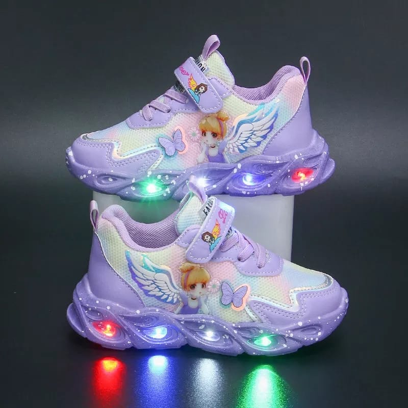 Chaussures de sport respirantes et décontractées avec éclairage LED pour filles, nouvelle collection 2022